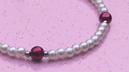 Hint of Berry Pearl Anklet
