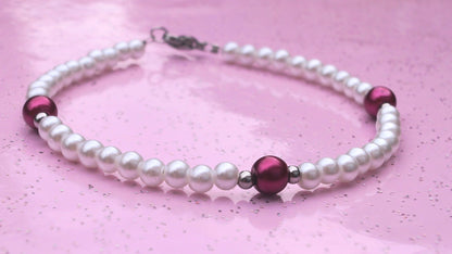 Hint of Berry Pearl Anklet