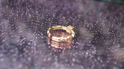 Silver Zirconia Chunky Textured Ring