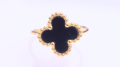 Black Clover Style Gold Ring