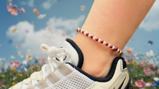 Red Wine Pearl Anklet